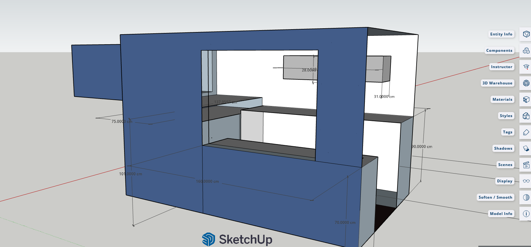 Customer side SketchUp view of Betty